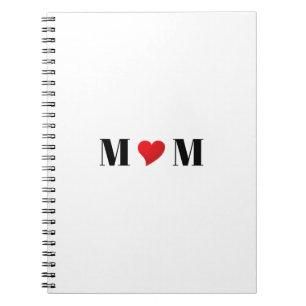 Cuaderno Regalo del Día de la Madre corazón rojo de amor
