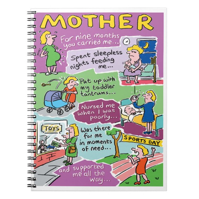 Cuaderno Regalo del Día de la Madre Personalizado de Mamá (Frente)