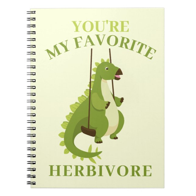 Cuaderno Regalo del día de San Valentín para niños de dinos (Frente)