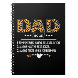Cuaderno Regalo del Día del Padre con estampado de leopardo