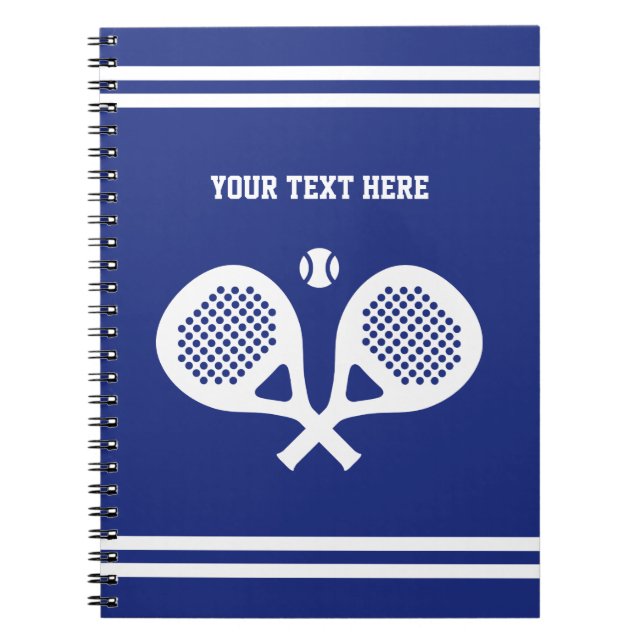 Cuaderno Regalo del libro de notas de tenis para jugadores  (Frente)