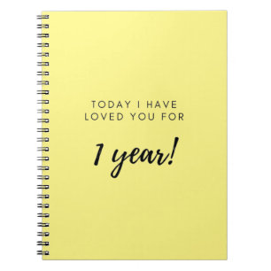 Cuaderno Regalo del primer aniversario para Novia Novia Nov
