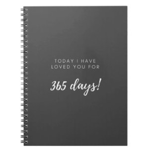 Cuaderno Regalo del primer aniversario para Novia Novia Nov