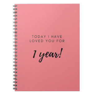 Cuaderno Regalo del primer aniversario para Novia Novia Nov
