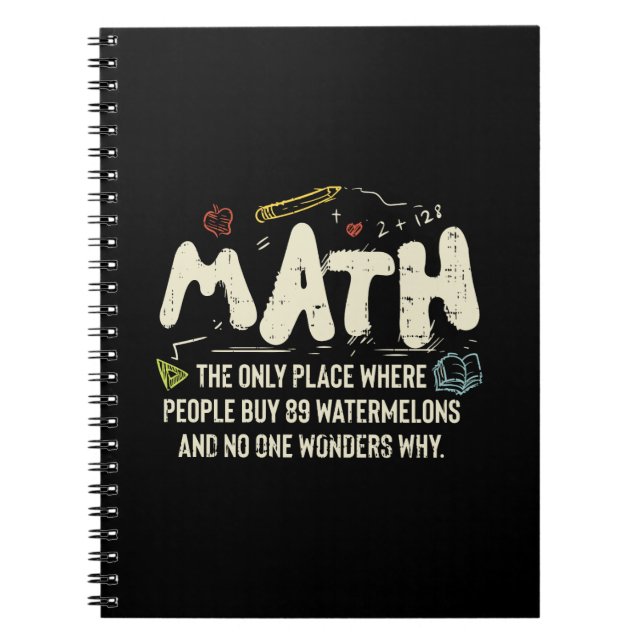 Cuaderno Regalo del profesor de matemáticas (Frente)