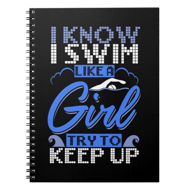 Cuaderno Regalo deportivo de natación para nadadores (Frente)