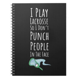 Cuaderno Regalo Divertido con Tema de Lacrosse para Escuela