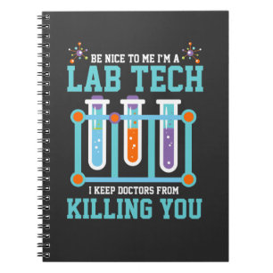 Cuaderno Regalo divertido del técnico de laboratorio de la