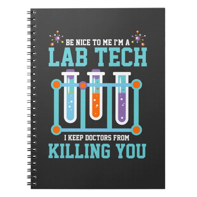 Cuaderno Regalo divertido del técnico de laboratorio de la (Frente)