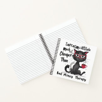 Cuaderno Regalo divertido para amantes de gatos con sarcasm