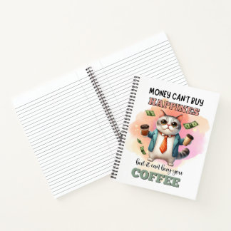Cuaderno Regalo divertido para amantes de gatos: el dinero 