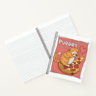 Cuaderno Regalo divertido para amantes de gatos: Te quiero 