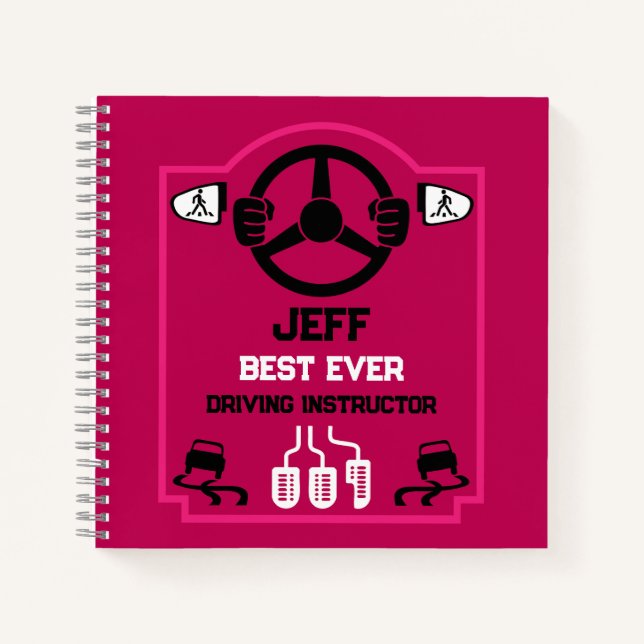 Cuaderno Regalo divertido para instructor de conducir (Anverso)