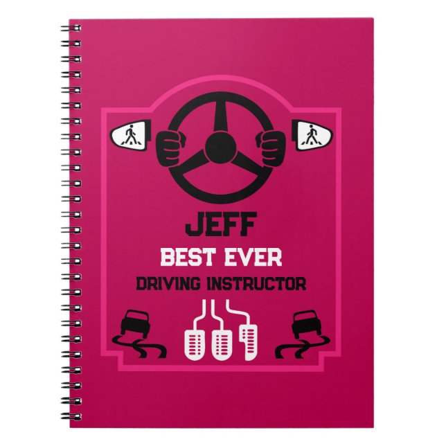 Cuaderno Regalo divertido para instructor de conducir (Frente)