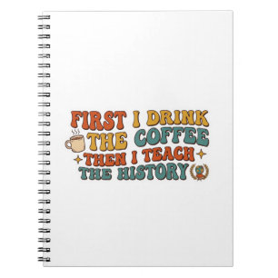 Cuaderno Regalo divertido para profesores de historia retro