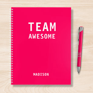 Cuaderno Regalo divertido personalizado en rosa para compañ