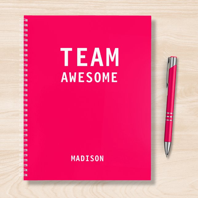 Cuaderno Regalo divertido personalizado en rosa para compañ (Subido por el creador)