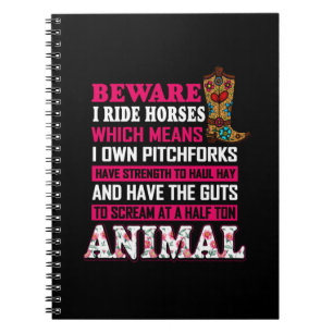 Cuaderno Regalo ecuestre Cuidado con los caballos de pase
