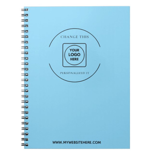 Cuaderno regalo empresarial con logotipo azul para (Frente)