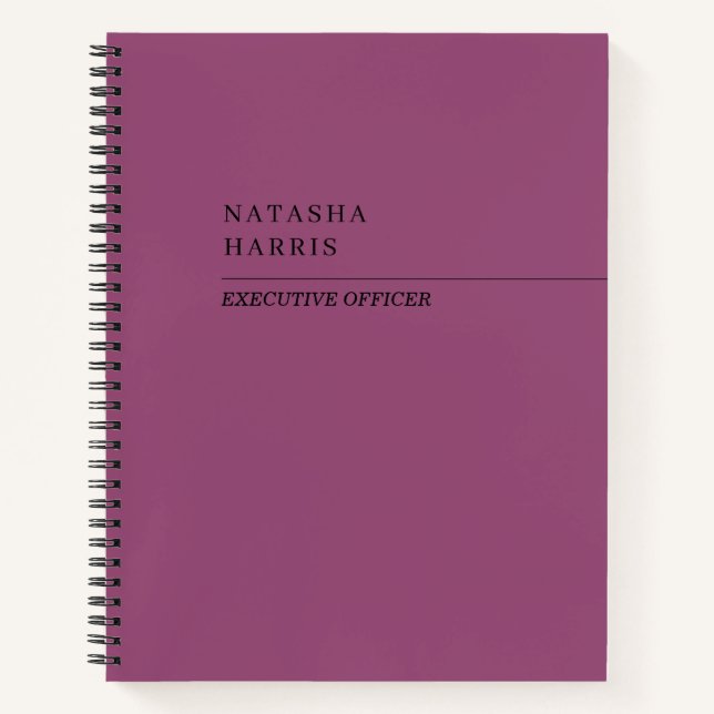 Cuaderno regalo empresarial rosa dorado moderno (Anverso)
