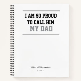 Cuaderno Regalo 'Estoy Orgulloso de Llamarlo Mi Pa