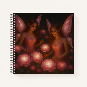 Cuaderno Regalo Fantasía Romántica Floral Hada Rosa