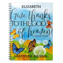 Cuaderno Regalo floral cristiano gracias Biblia Gratitude V