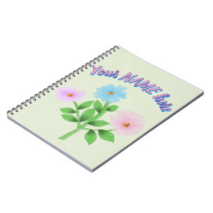 Cuaderno Regalo floral de acuarela personalizado y hecho a