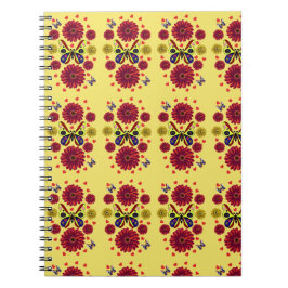 Cuaderno Regalo floral personalizado de mariposa primaveral