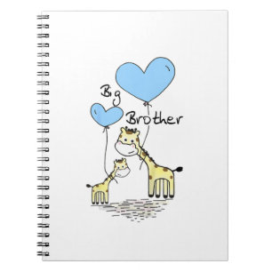 Cuaderno Regalo Idea Hermanos Mayores Niños Jirafas Lindas