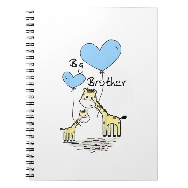 Cuaderno Regalo Idea Hermanos Mayores Niños Jirafas Lindas  (Frente)