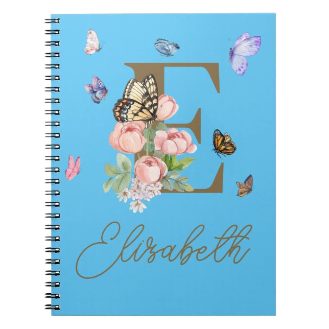 Cuaderno Regalo inicial para portátiles de mariposa persona (Frente)