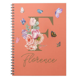 Cuaderno Regalo inicial para portátiles de mariposa persona