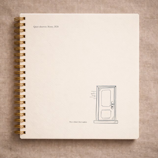 Cuaderno Regalo Introvertido Soledad Silenciosa Puerta Cerr (Subido por el creador)