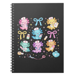 Cuaderno Regalo Kawaii de Enfermera Axolotl para Enfermeras
