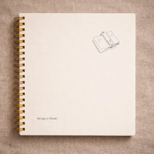 Cuaderno Regalo literario de arte lineal minimalista para i
