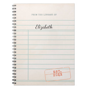 Cuaderno Regalo literario de tema de libro vintage bibliote