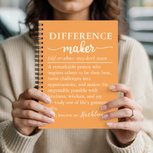 Cuaderno Regalo Marcador de Diferencia con Nombre 