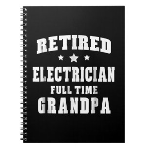Cuaderno Regalo masculino del abuelo de tiempo completo jub