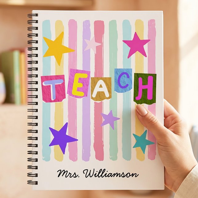 Cuaderno Regalo moderno de agradecimiento para maestros (Subido por el creador)