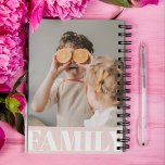 Cuaderno Regalo moderno de fotografía de la familia rosa pa<br><div class="desc">Regalo moderno de fotografía de la familia rosa pastoral</div>
