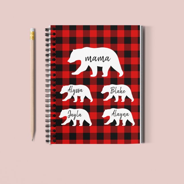 Cuaderno Regalo Moderno De Oso De Mata Roja Y Mamá Blanca (Subido por el creador)