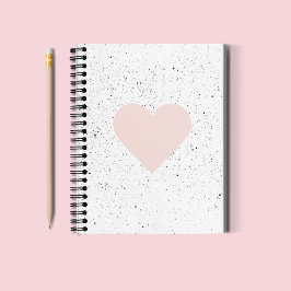 Cuaderno Regalo moderno Pastel Rosa y Corazón Agradable