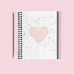 Cuaderno Regalo moderno Pastel Rosa y Corazón Agradable