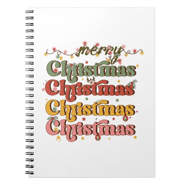 Cuaderno Regalo navideño Feliz Navidad navideño (Frente)