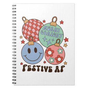 Cuaderno Regalo navideño Festividad Feliz y Brillante AF
