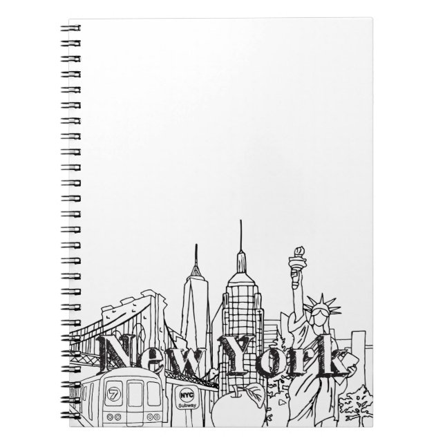 Cuaderno Regalo NYE New York de Souvenirs Vacation Souvenir (Frente)