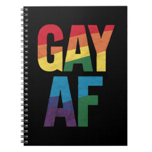 Cuaderno Regalo Orgulloso LGBT Orgullo Gay AF Mes del Orgul