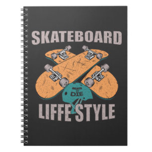 Cuaderno regalo para amantes del estilo de vida de monopatí