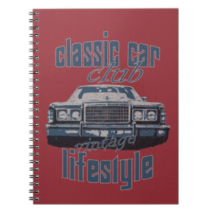 Cuaderno regalo para club de autos clásicos antiguos